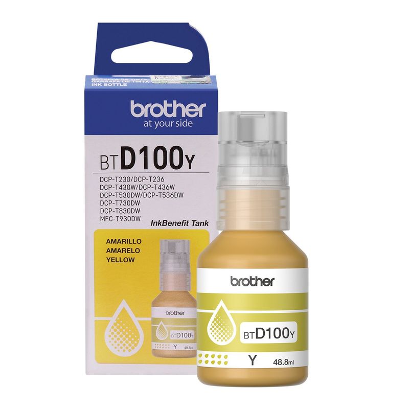 BROTHER - Botella Tinta BTD100Y Amarilla Brother
