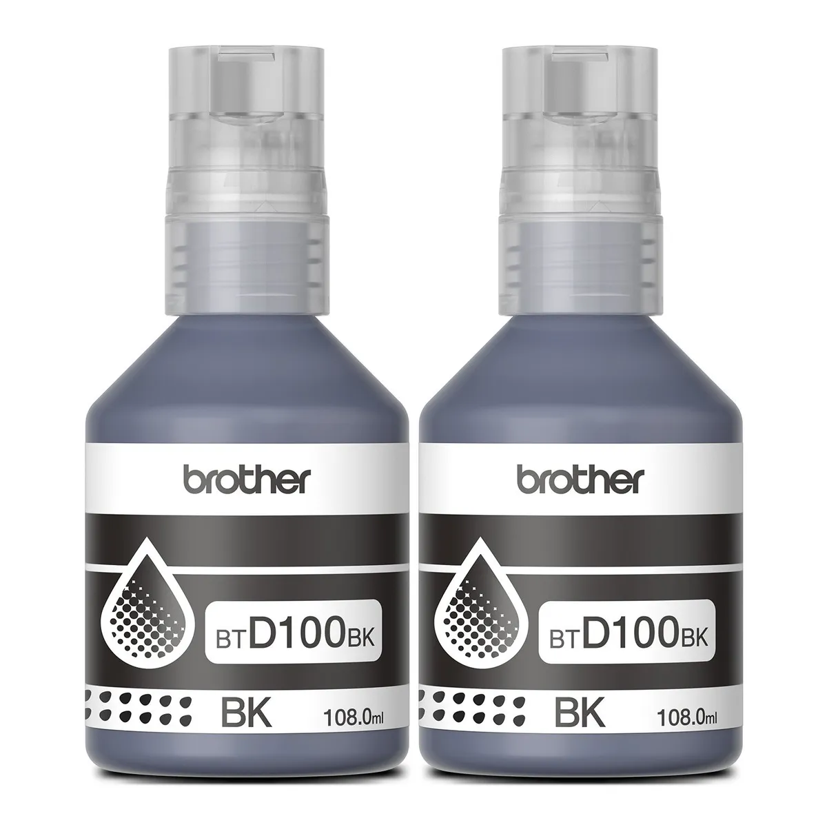 BROTHER - Pack 2 Botellas Tintas BTD100BK2PK Brother