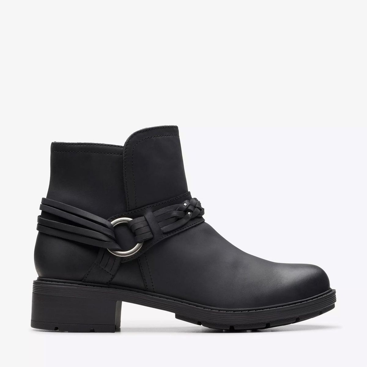 CLARKS - Botín Mujer Cuero Negro Clarks