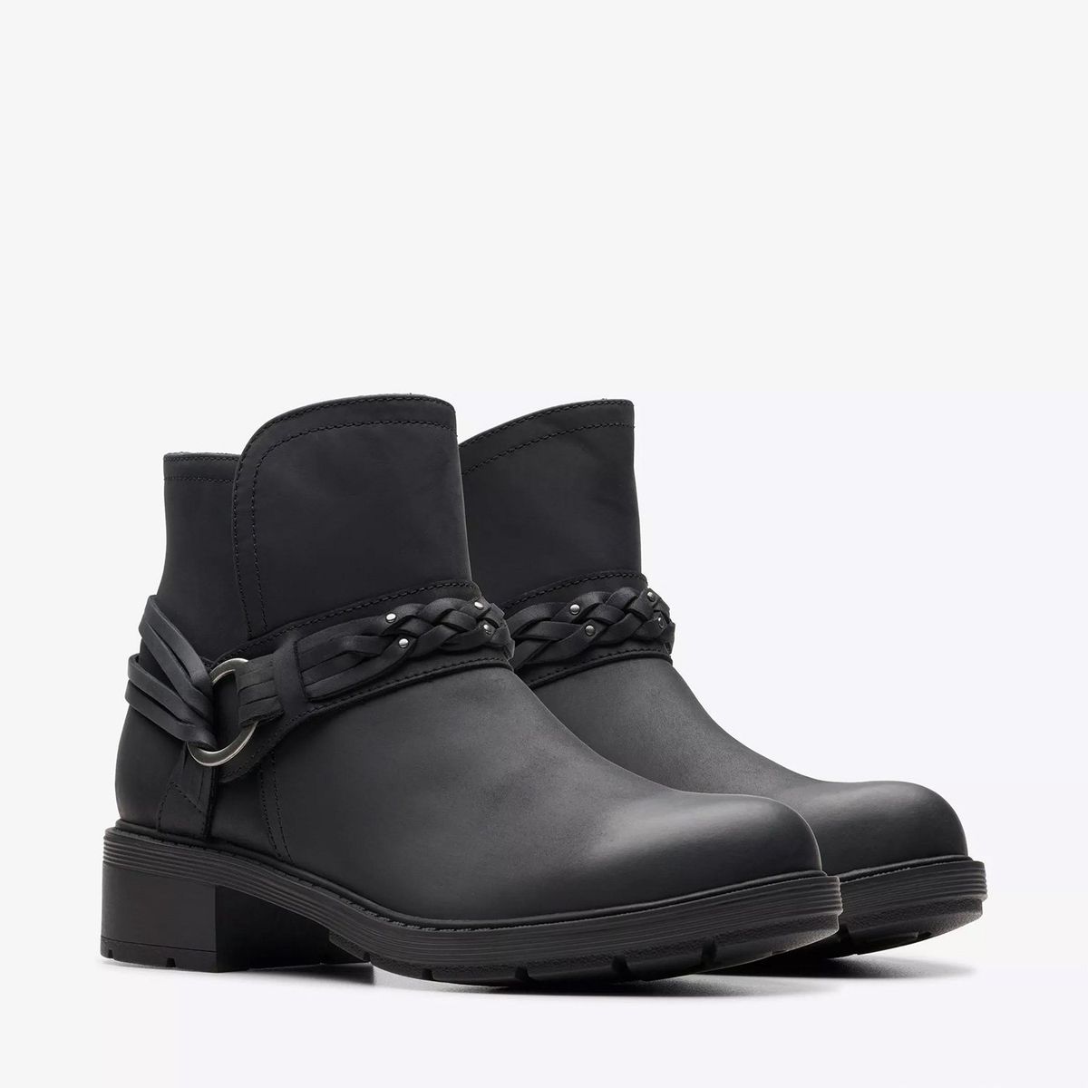 CLARKS - Botín Mujer Cuero Negro Clarks