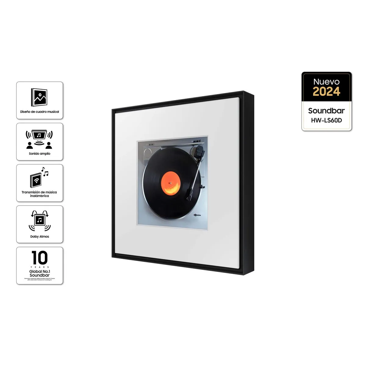 SAMSUNG - Music Frame HW-LS60D Frame Design Wireless Speaker