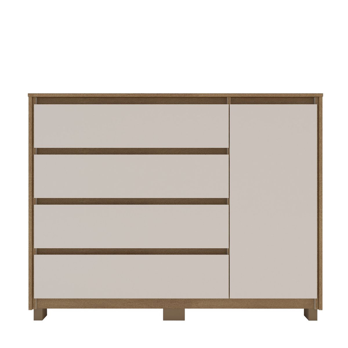 VEKKAHOME - Cómoda Coimbra 4 Cajones 1 Puerta Vekkahome