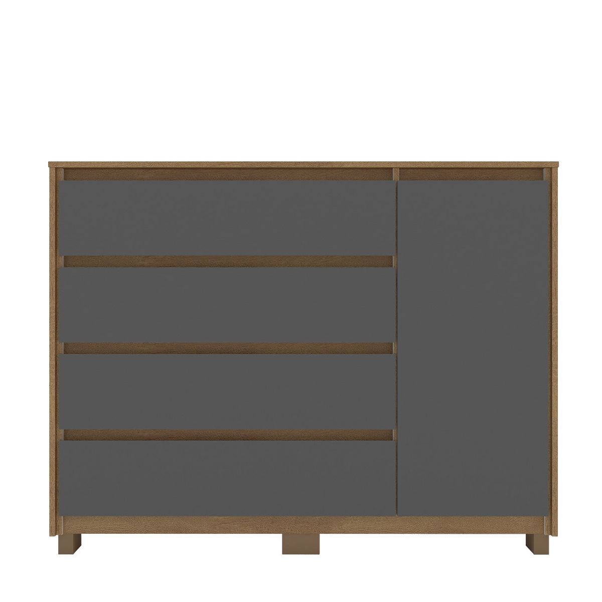 VEKKAHOME - Cómoda Coimbra 4 Cajones 1 Puerta Vekkahome