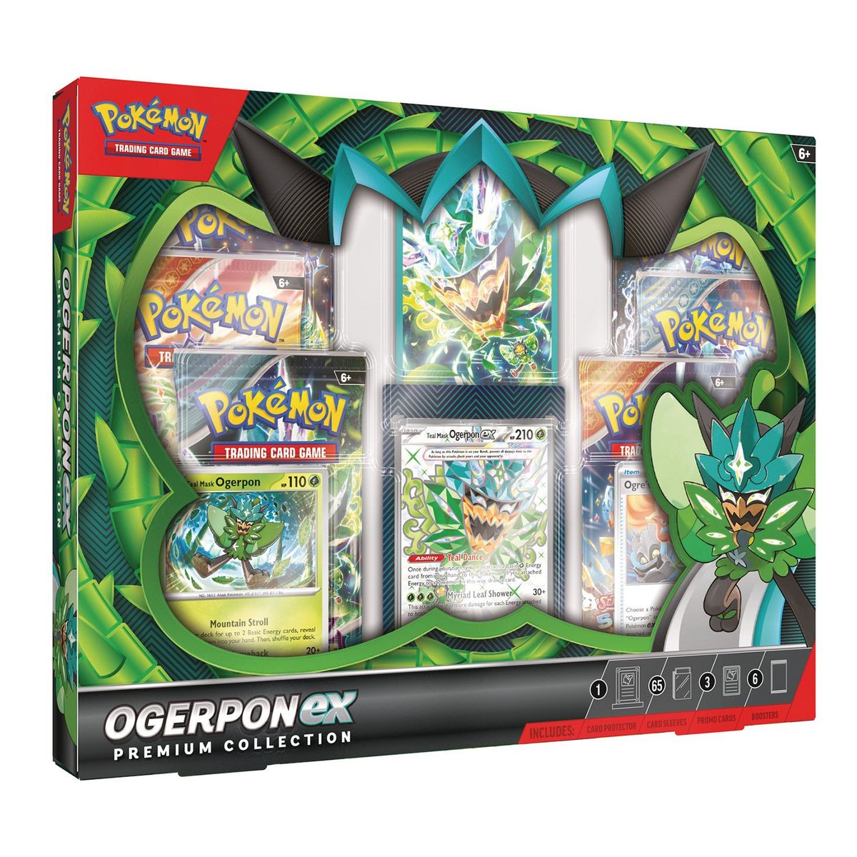 POKEMON - Tcg Cartas Pokemon Ogerpon Ex Premium Collection Español