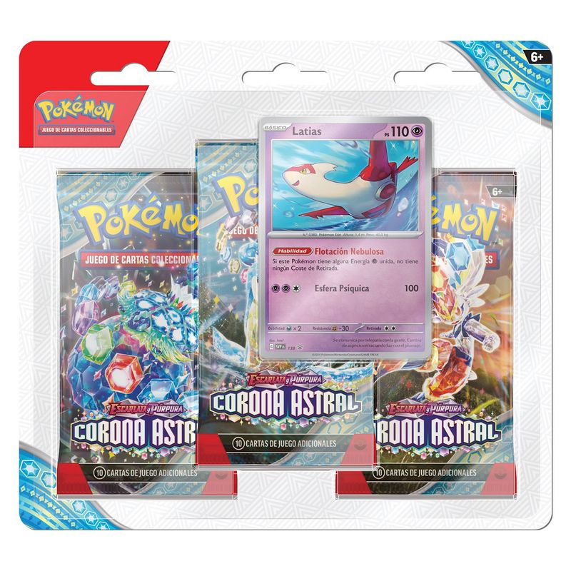 POKEMON - Tcg Cartas Pokemon Latias Stellar Crown 3Pk Blister Español