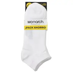 MONARCH - Pack De 4 Calcetines Liso Corto Hombre