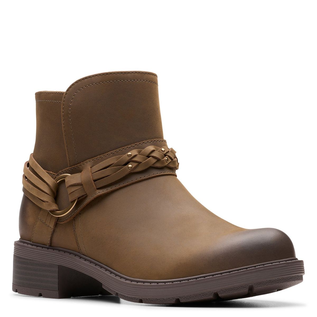 CLARKS - Botín Mujer Cuero Café Clarks