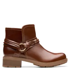 CLARKS - Botín Mujer Cuero Beige