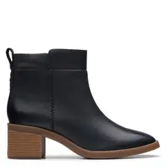 CLARKS - Botín Mujer Cuero Negro