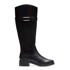 CLARKS - Bota Mujer Cuero Negro