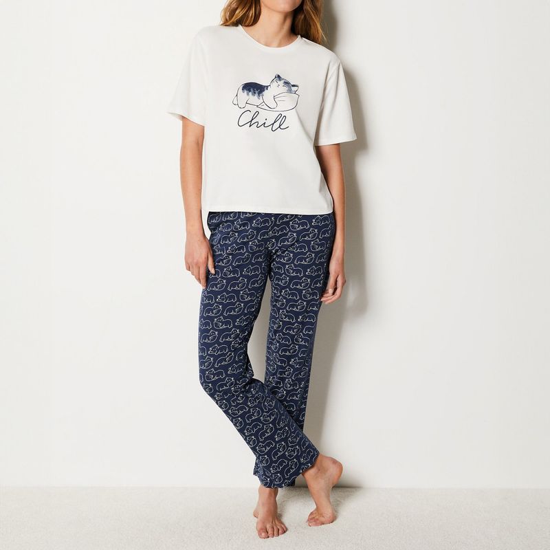 ETAM - Pijama 3 Piezas Lee  Mujer Etam