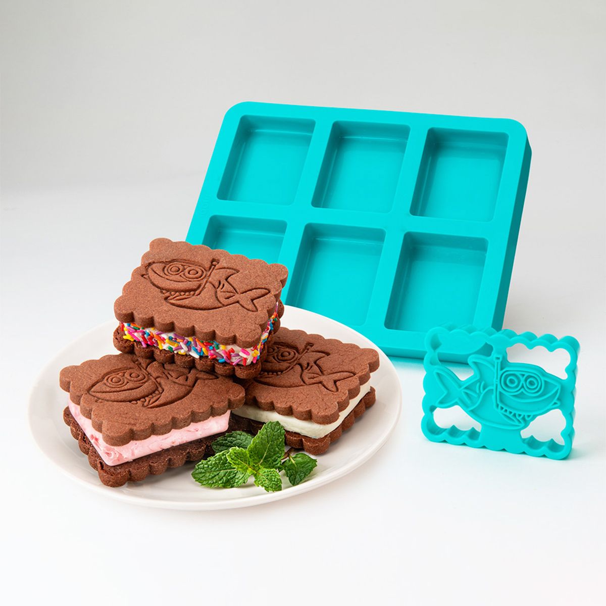 COLE & MASON - Molde Silicone Para Helado Tiburón Cole & Mason