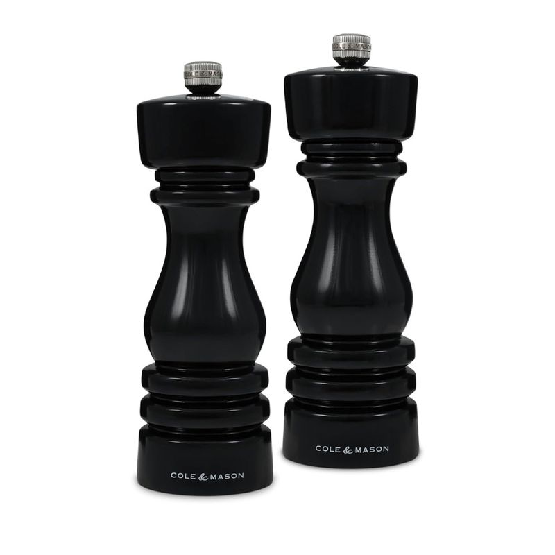 COLE & MASON - Set Molinillos London 180Mm Black Gloss Cole & Mason