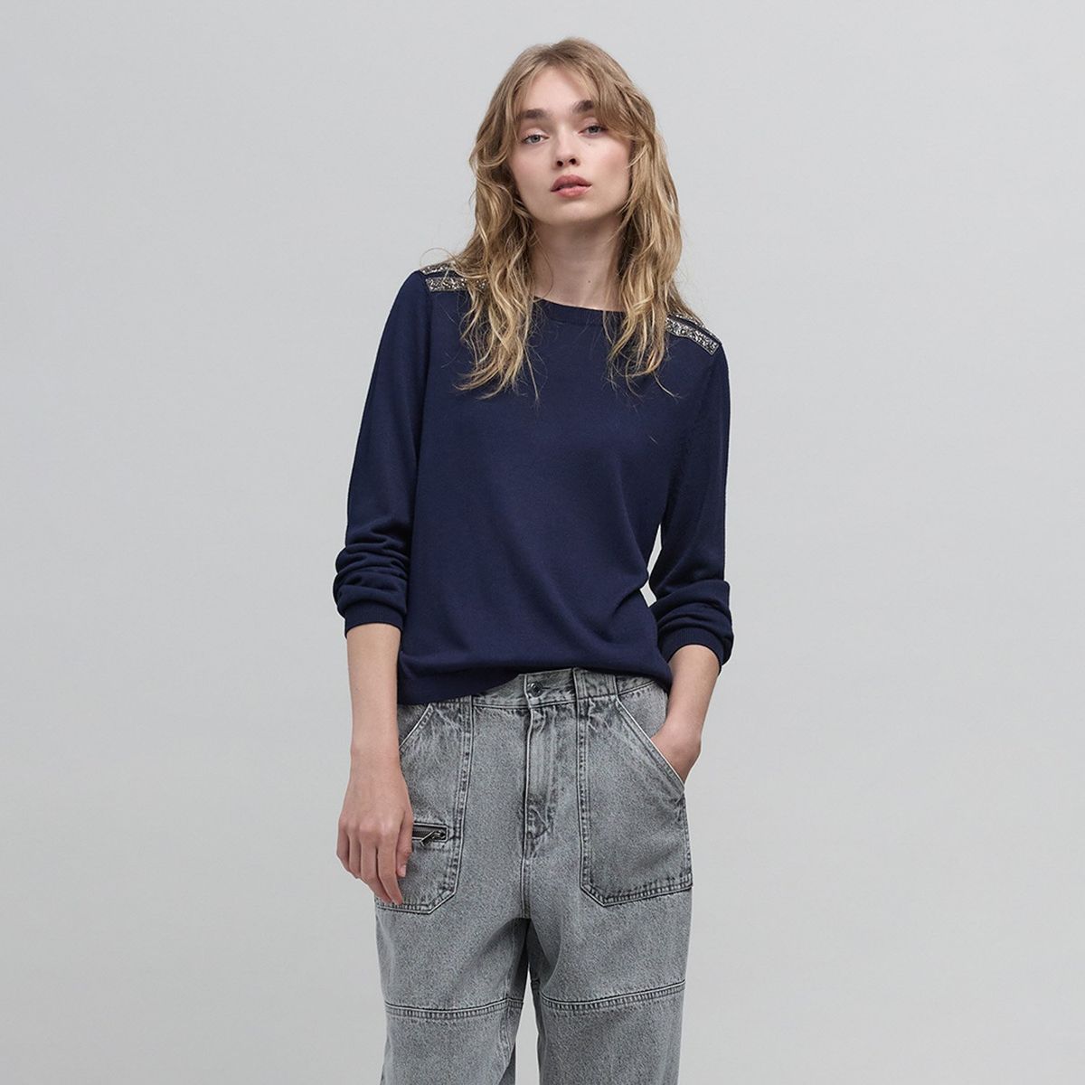IKKS - Sweater Bordado Perlas Mujer IKKS