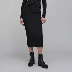 IKKS - Falda Elástica Negra Mujer