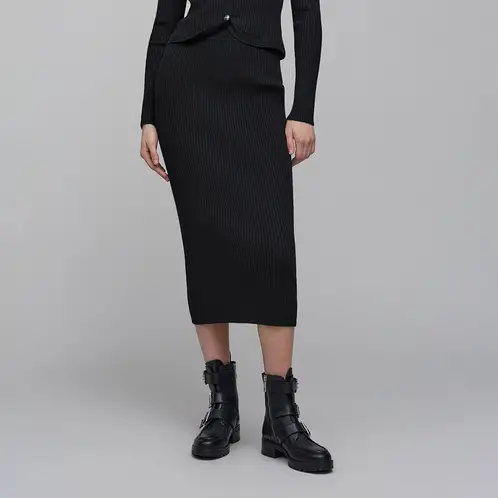 IKKS - Falda Elástica Negra Mujer
