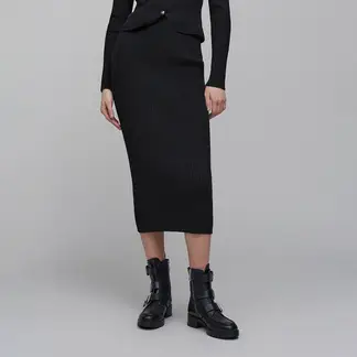 IKKS - Falda Elástica Negra Mujer