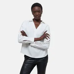 IKKS - Blusa Manga Encaje Mujer