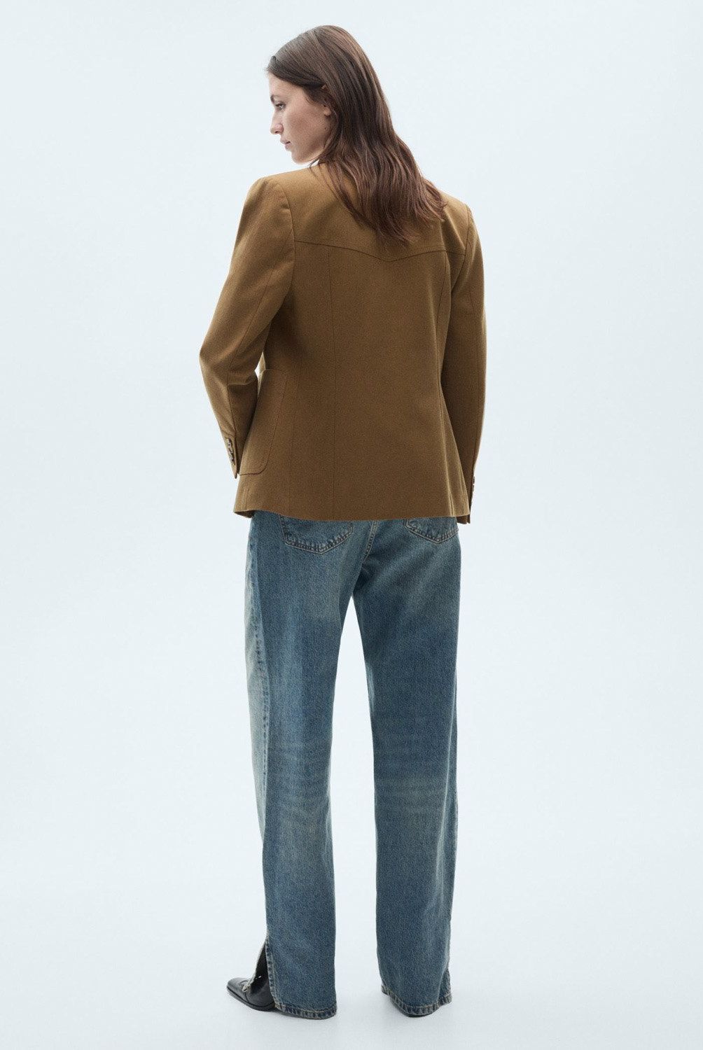 MANGO - Blazer Lyocell Bolsillos Mujer Mango