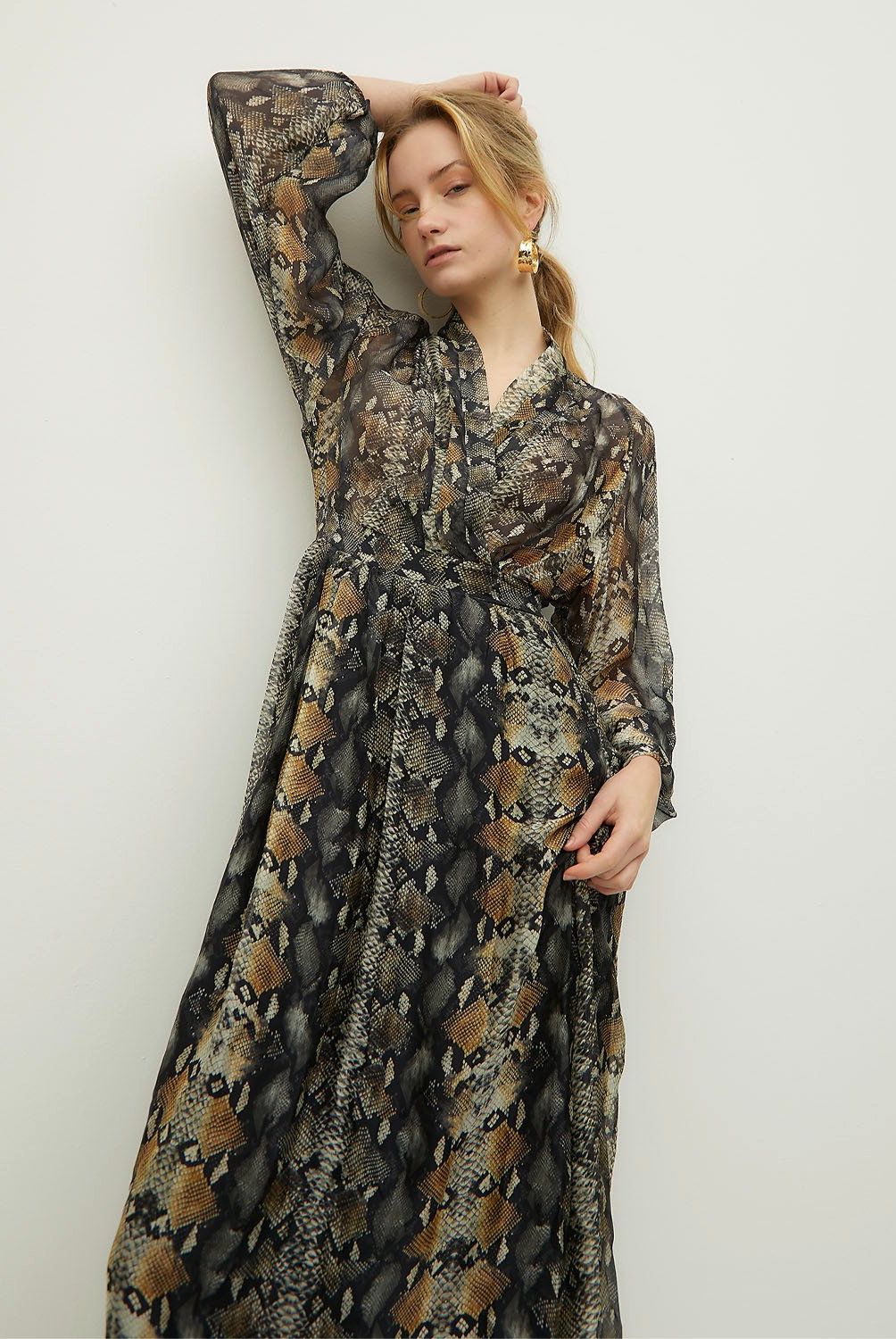DIXIE - Vestido Escote Transparencias Mujer Dixie