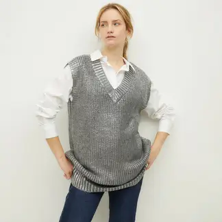 DIXIE - Sweater Sin Mangas Metalizado Mujer