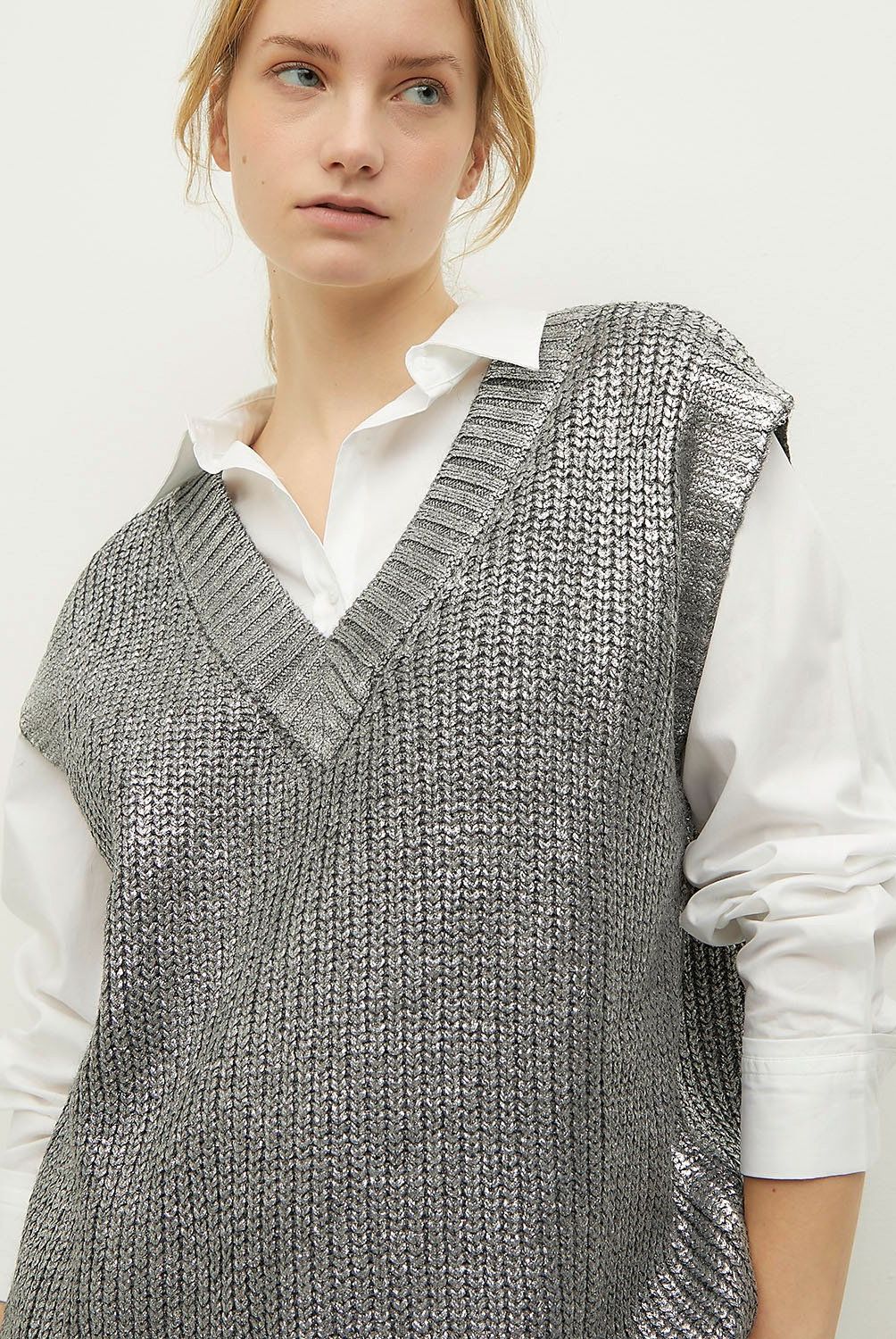 DIXIE - Sweater Sin Mangas Metalizado Mujer Dixie