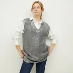 DIXIE - Sweater Sin Mangas Metalizado Mujer