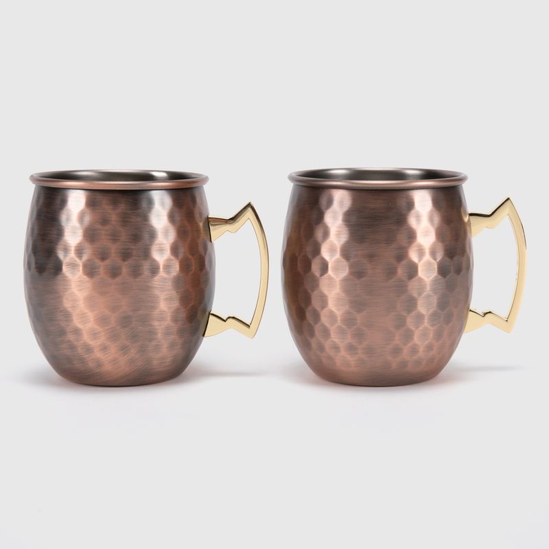 WAYU - Set 2 Mugs Copper 600 Ml Moscow Mule Cobre Wayu