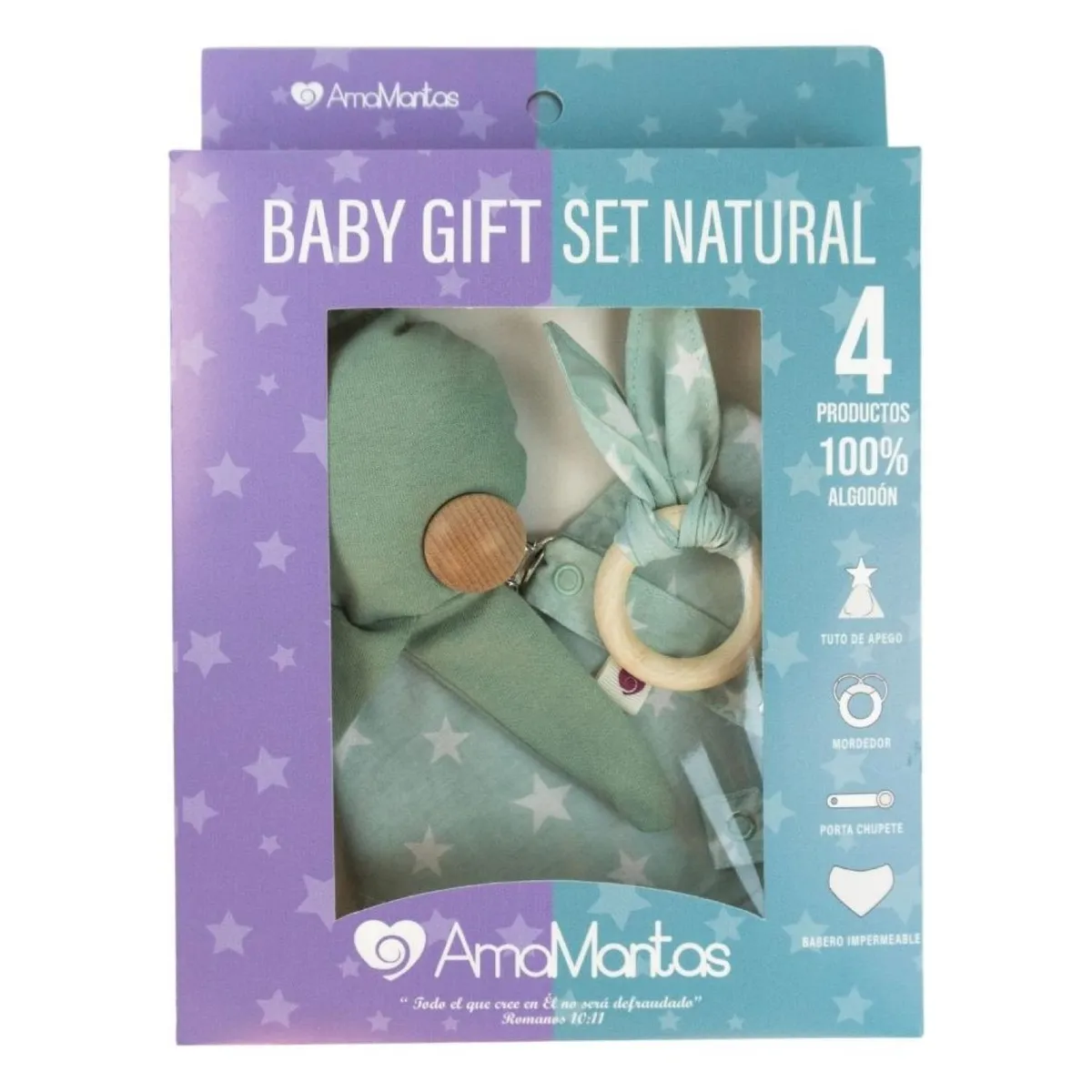 AMAMANTAS - Baby Gift Set Natural  Conejo Menta Amamantas