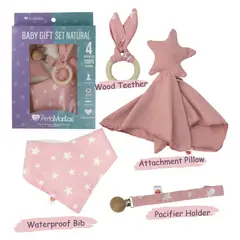 AMAMANTAS - Baby Gift Set Natural Estrella Rosa