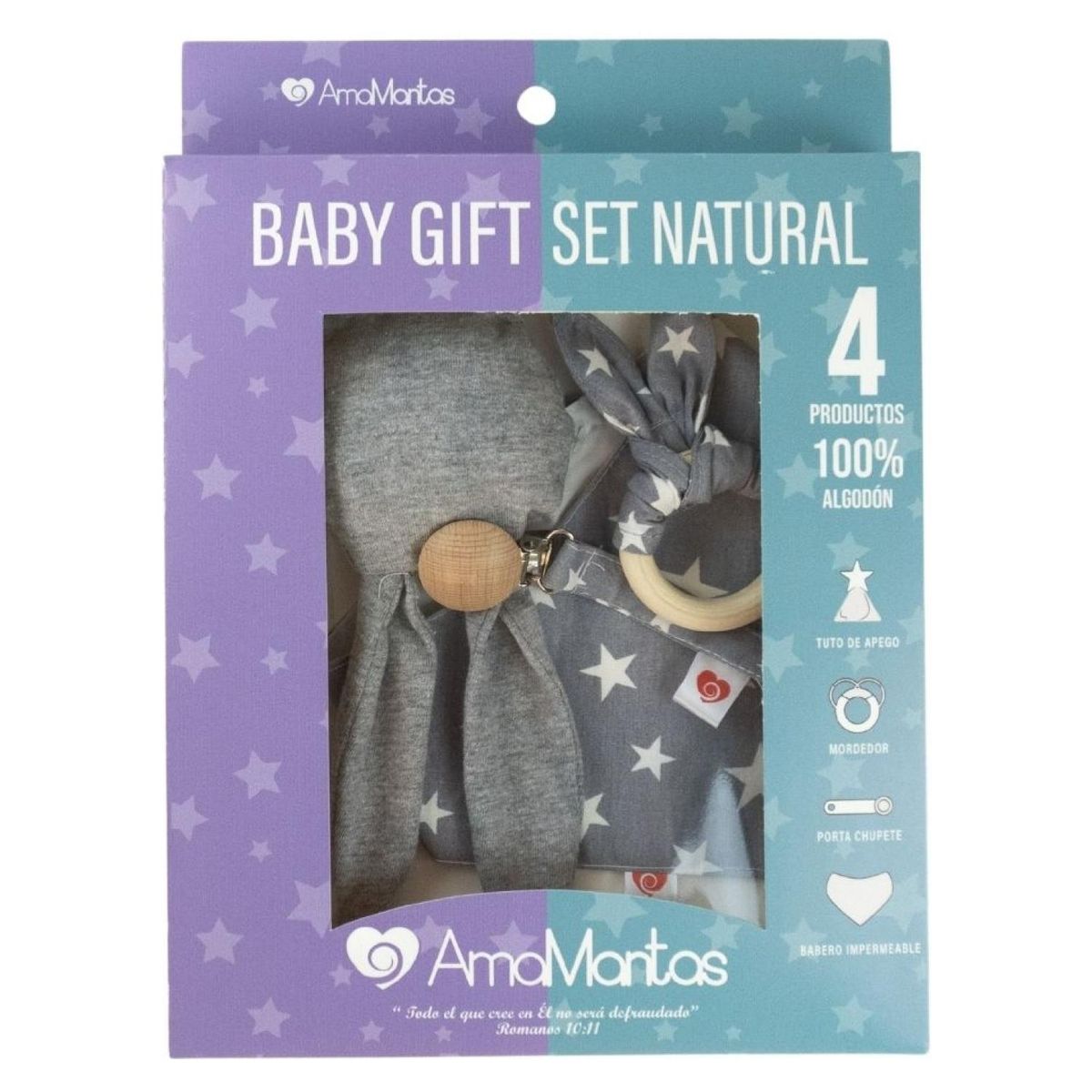 AMAMANTAS - Baby Gift Set Natural  Conejo Gris Amamantas