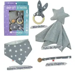 AMAMANTAS - Baby Gift Set Natural Estrella Gris
