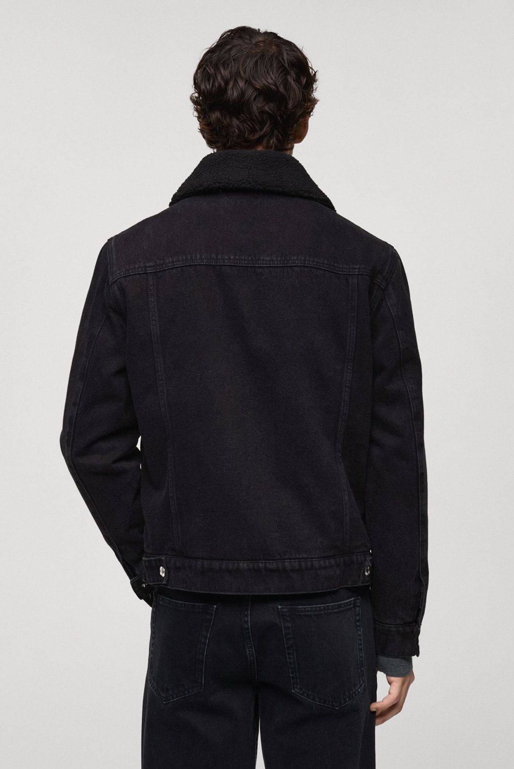MANGO MAN - Chaqueta Vaquera Interior Borreguito Hombre Mango Man