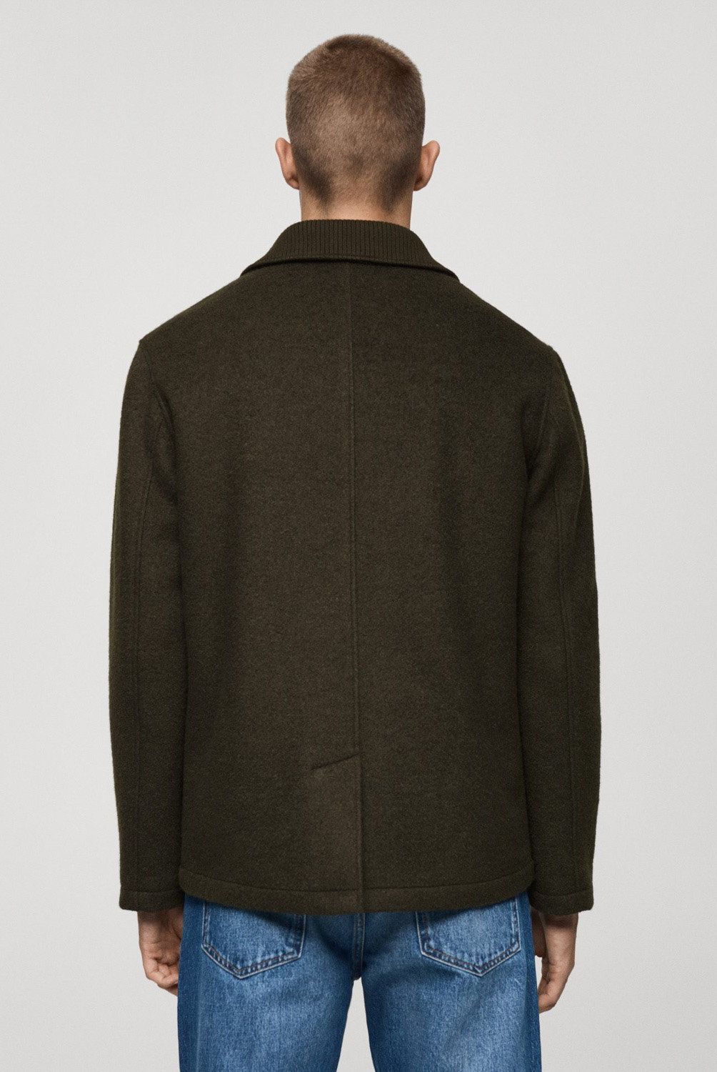 MANGO MAN - Chaqueta Bouclé Lana Bolsillos Hombre Mango Man