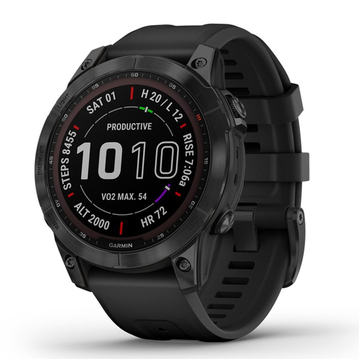 GARMIN - Smartwatch Garmin Fenix 7 Sapphire Solar 47 mm  Negro