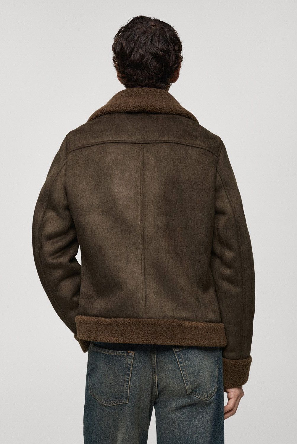 MANGO MAN - Chaqueta Doble Faz Efecto Ante Hombre Mango Man