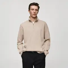 MANGO MAN - Polerón Canalé Cuello Chimenea Hombre