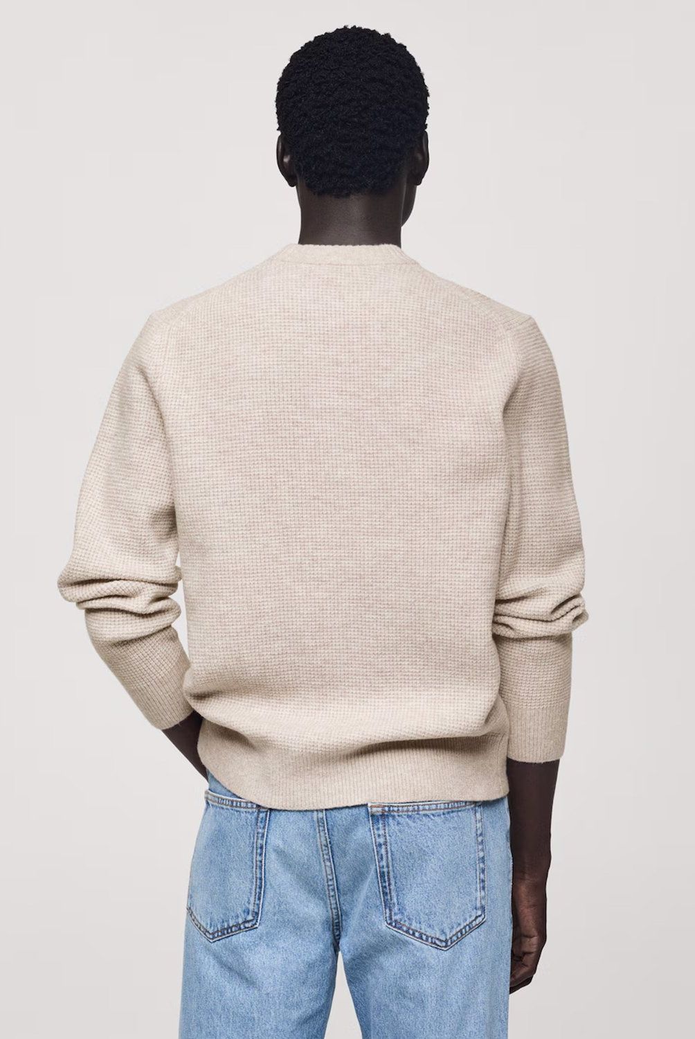 MANGO MAN - Sweater Punto Estructura Cuadrillé Hombre Mango Man