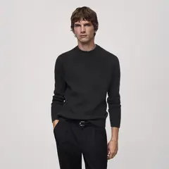MANGO MAN - Sweater Punto Estructura Cuadrillé Hombre