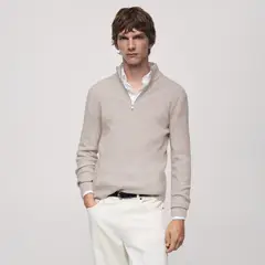 MANGO MAN - Sweater Punto Cuello Perkins Hombre