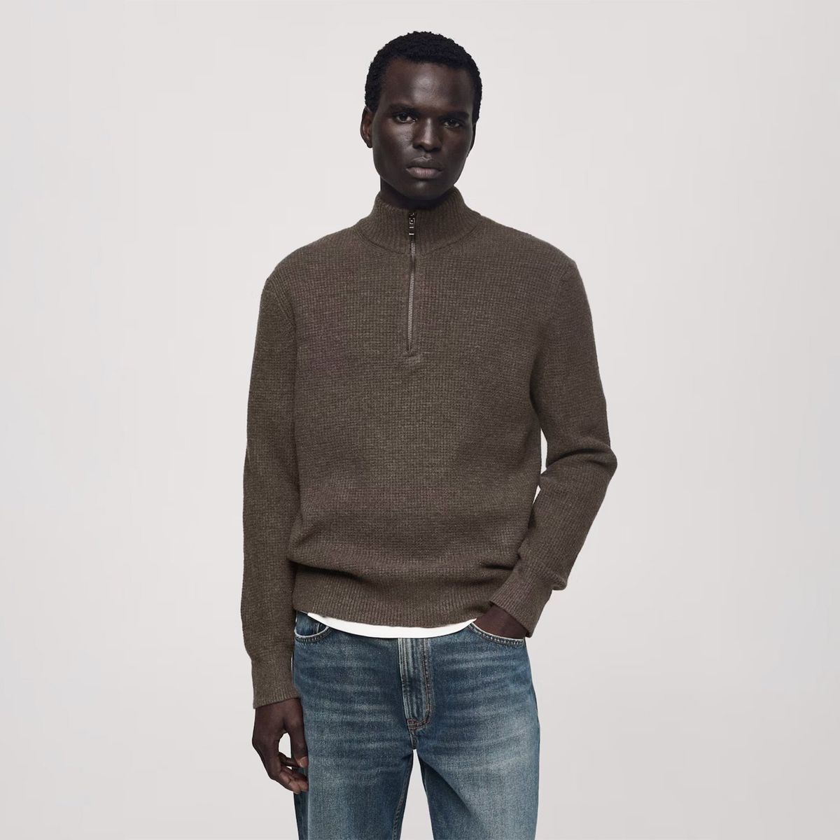 MANGO MAN - Sweater Punto Cuello Perkins Hombre Mango Man