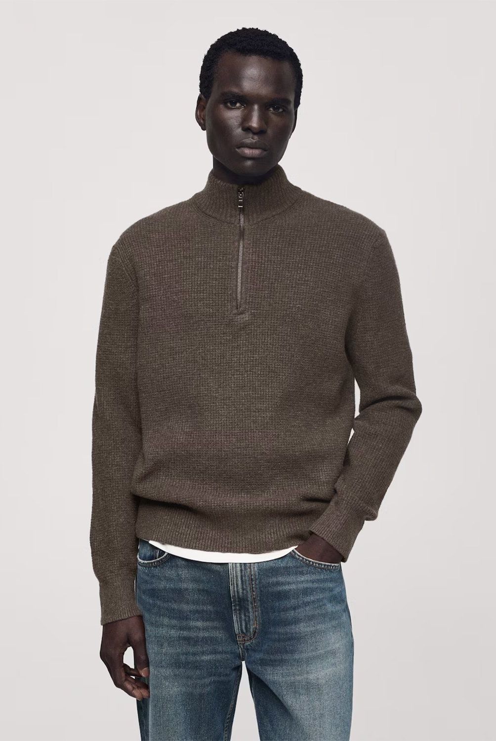 MANGO MAN - Sweater Punto Cuello Perkins Hombre Mango Man