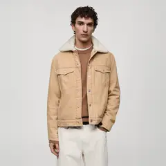MANGO MAN - Chaqueta Vaquera Cuello Borreguillo Hombre