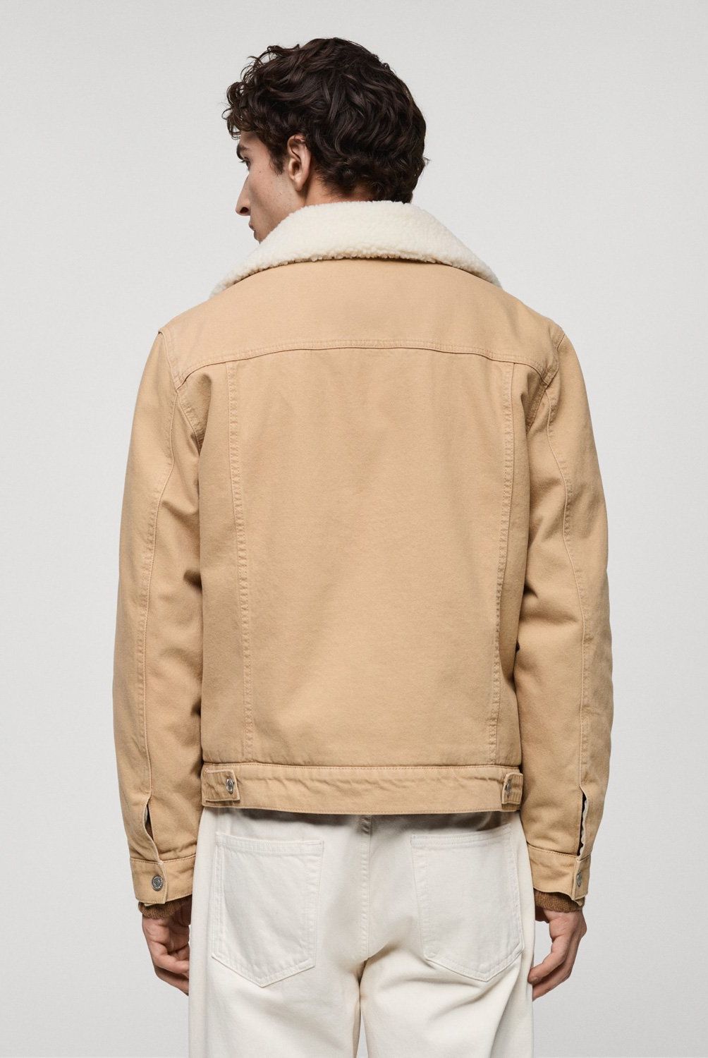 MANGO MAN - Chaqueta Vaquera Cuello Borreguillo Hombre Mango Man