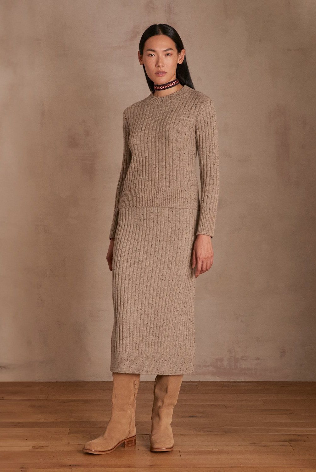 MAISON 123 - Falda Midi Mujer Maison 123