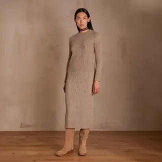 MAISON 123 - Falda Midi Mujer