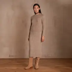 MAISON 123 - Falda Midi Mujer