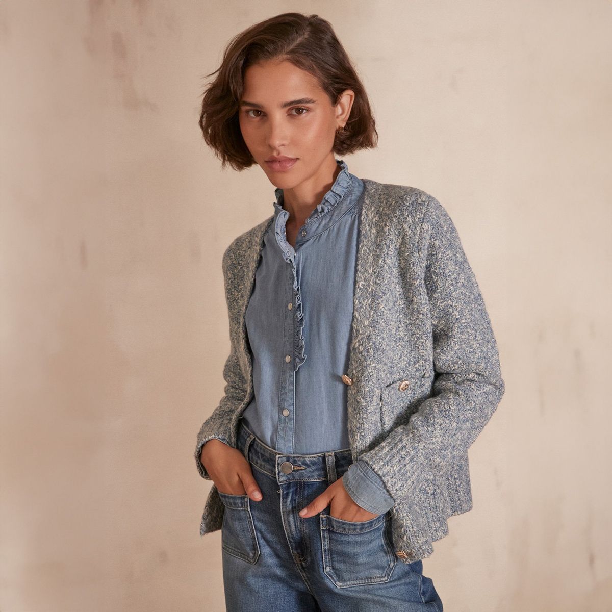 MAISON 123 - Chaleco Botones Mujer Maison 123