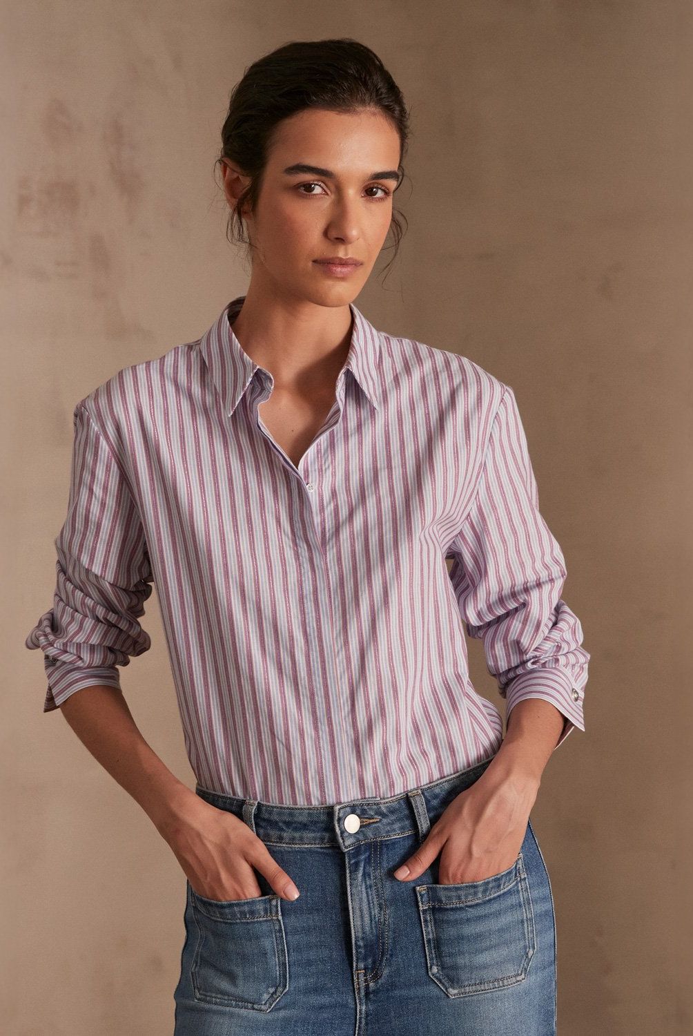 MAISON 123 - Blusa Rayas Algodón Mujer Maison 123