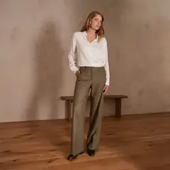 MAISON 123 - Pantalón Ancho Mujer Mujer